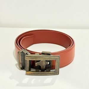 ANSON | Leather Belt with Brass Buckle